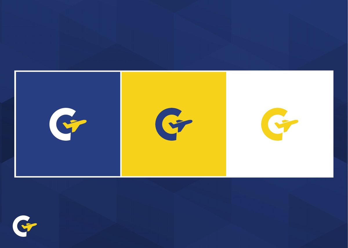 Isotipo de Viajes García en sus tres variaciones de color